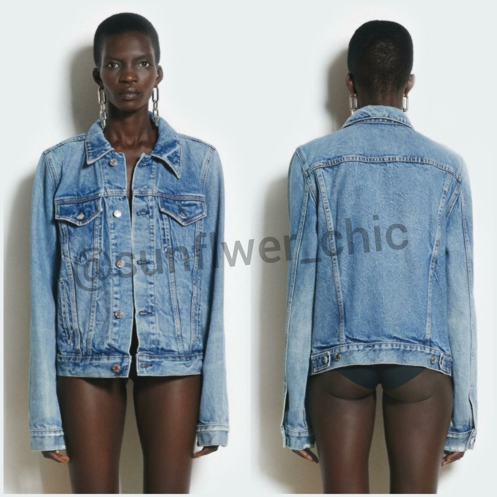 SMALL LEFT! [NEW] Helmut Lang Square Shoulder Denim Jacket - Picture 3 of 16